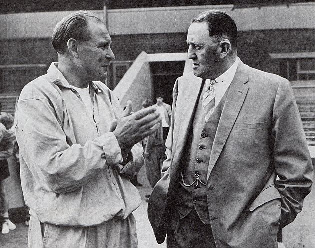 Harry Potts with Bob Lord in better days