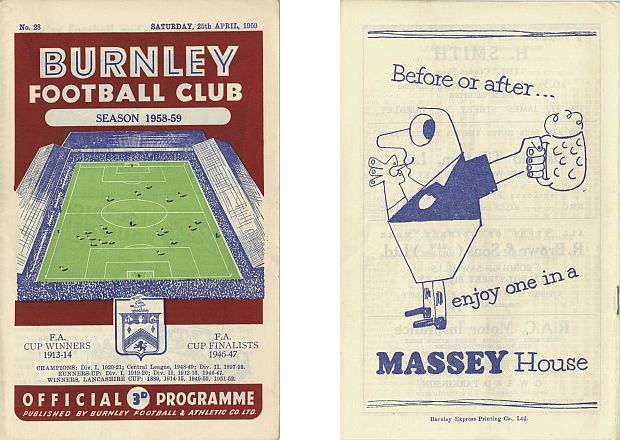 Burnley Home Football Programmes 1960-2006 You Select 