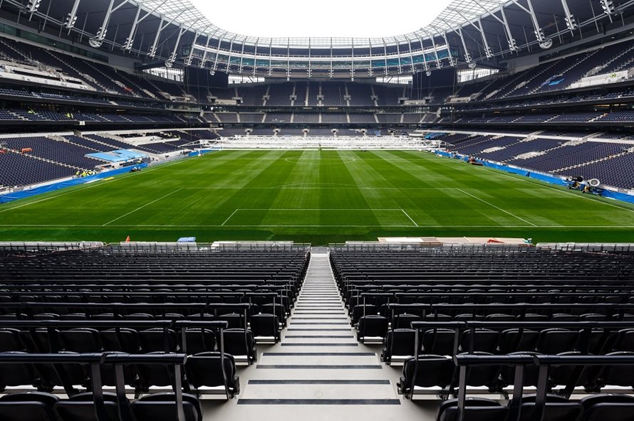 Spurs home end lower section rails