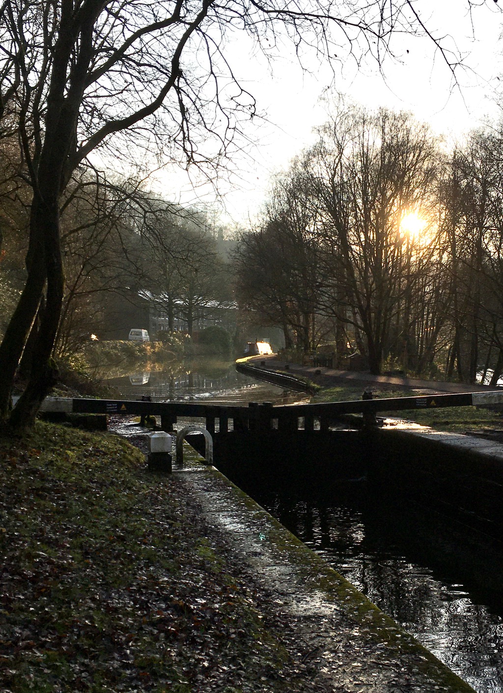 The depths of winter on the Rochdale canal