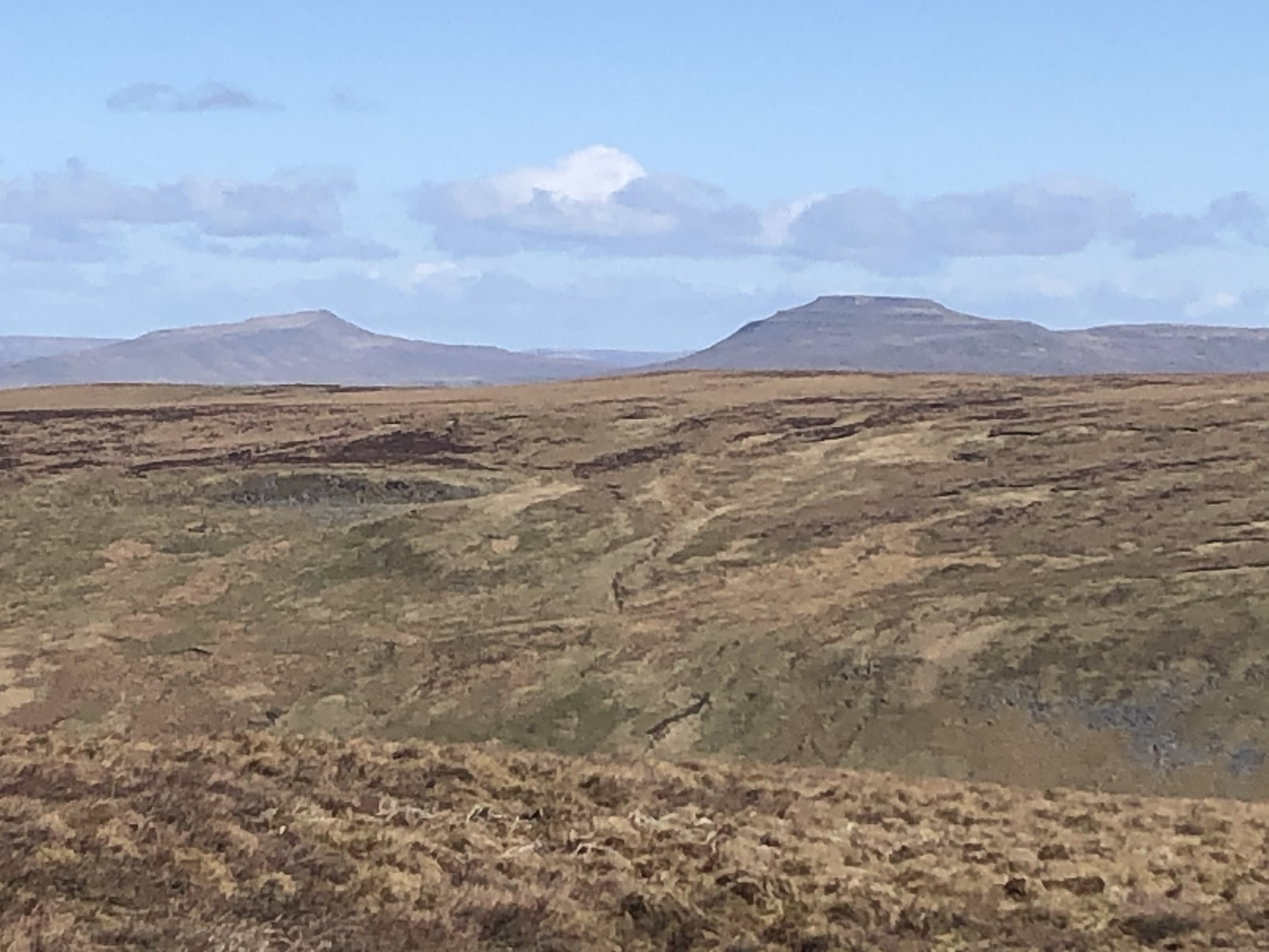 Ingleborough from Bowland fells yesterday