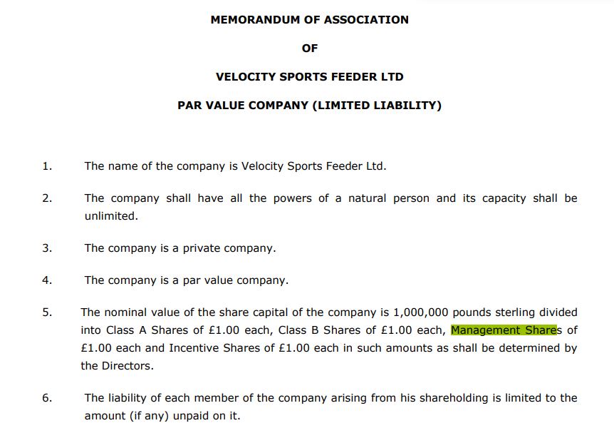 Velocity Sports Feeder Ltd - articles - Share Classes JPG.JPG