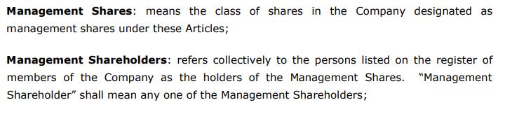 Velocity Sports Feeder Ltd - articles - - definition - Management Shares JPG.JPG