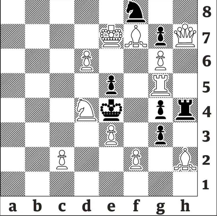 White plays up, checkmate in 2 moves