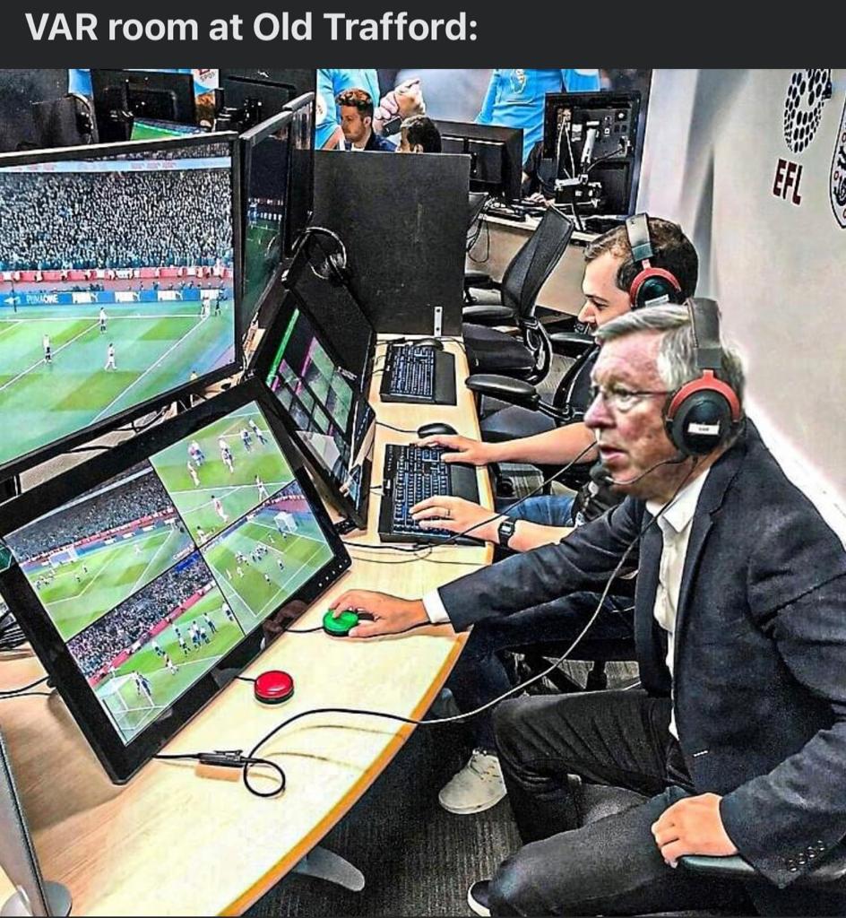VAR room at Old Trafford