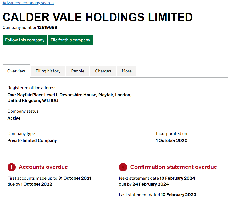 Calder Vale Holdings Comapnies House 2024 02 26.png