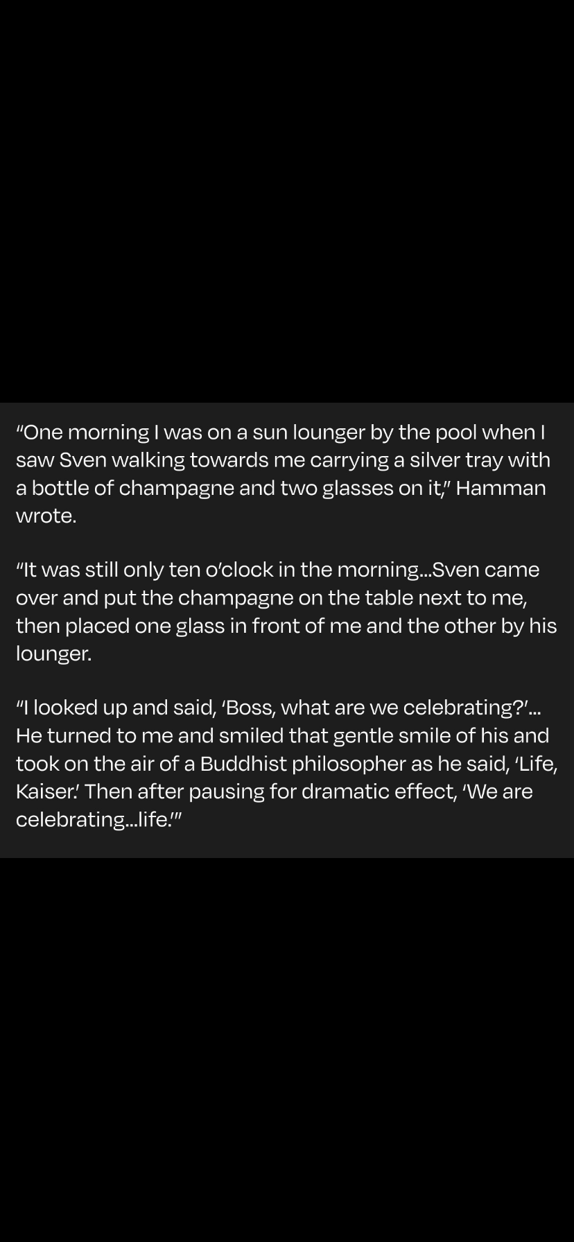 Love this story from Didi Hamann