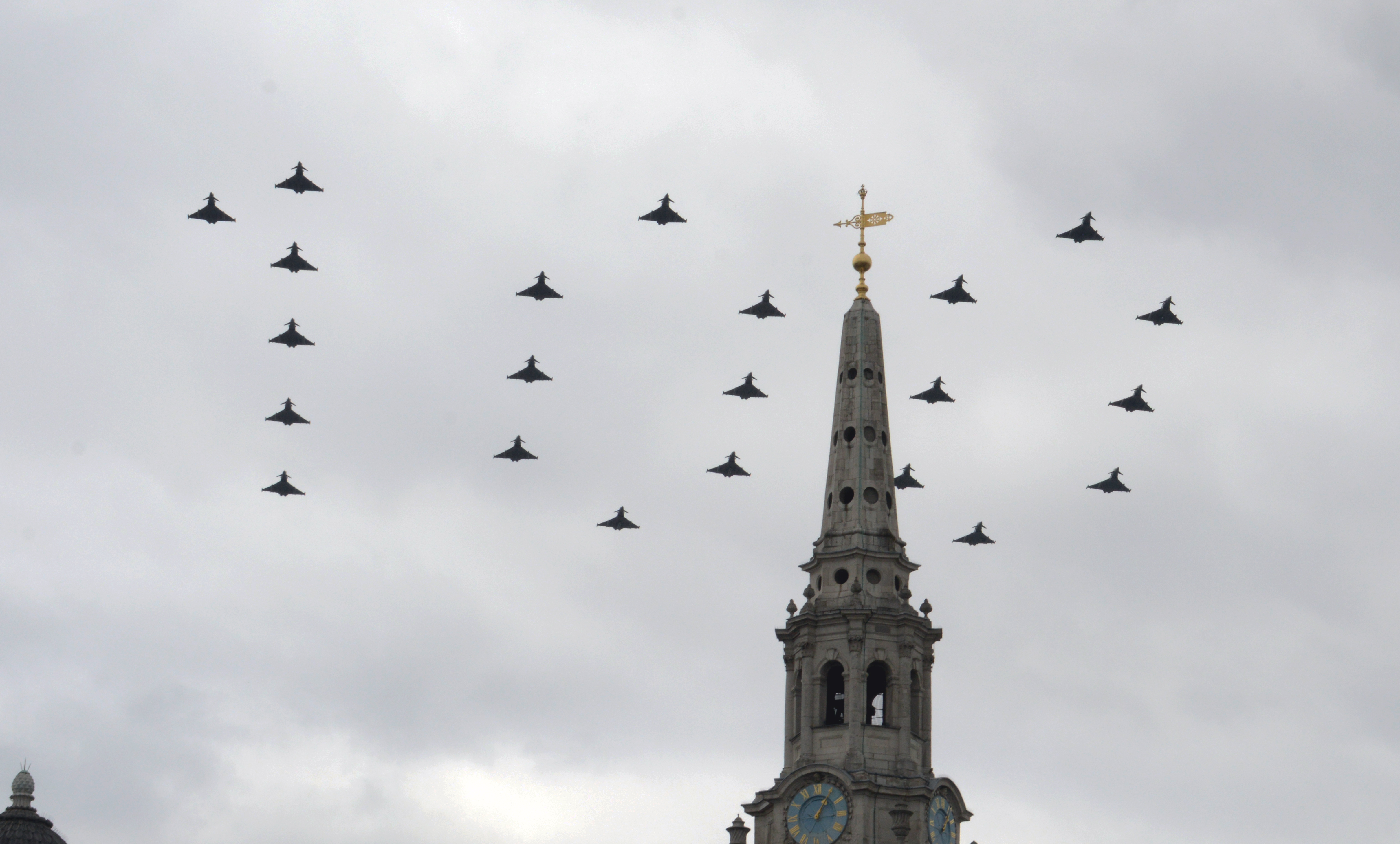 A few shots from today’s RAF flypast in Kondon